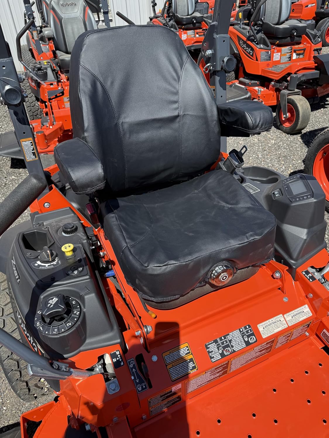 Durafit Seat Covers, Custom Fit Kubota Seat Cover for KUBOTA, Bobcat ZT 6100/7000, Exmark Radius Zero Turn Mowers Z700 Series, Z781i and Kioti ZXC SE Series,Black Waterproof Fabric for Durability