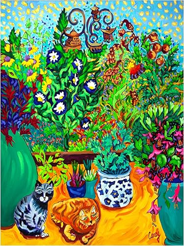 Miniatura 1 de Trademark Fine Art Arte en lienzo 'Los Gatos Garden' de Cathy Carey