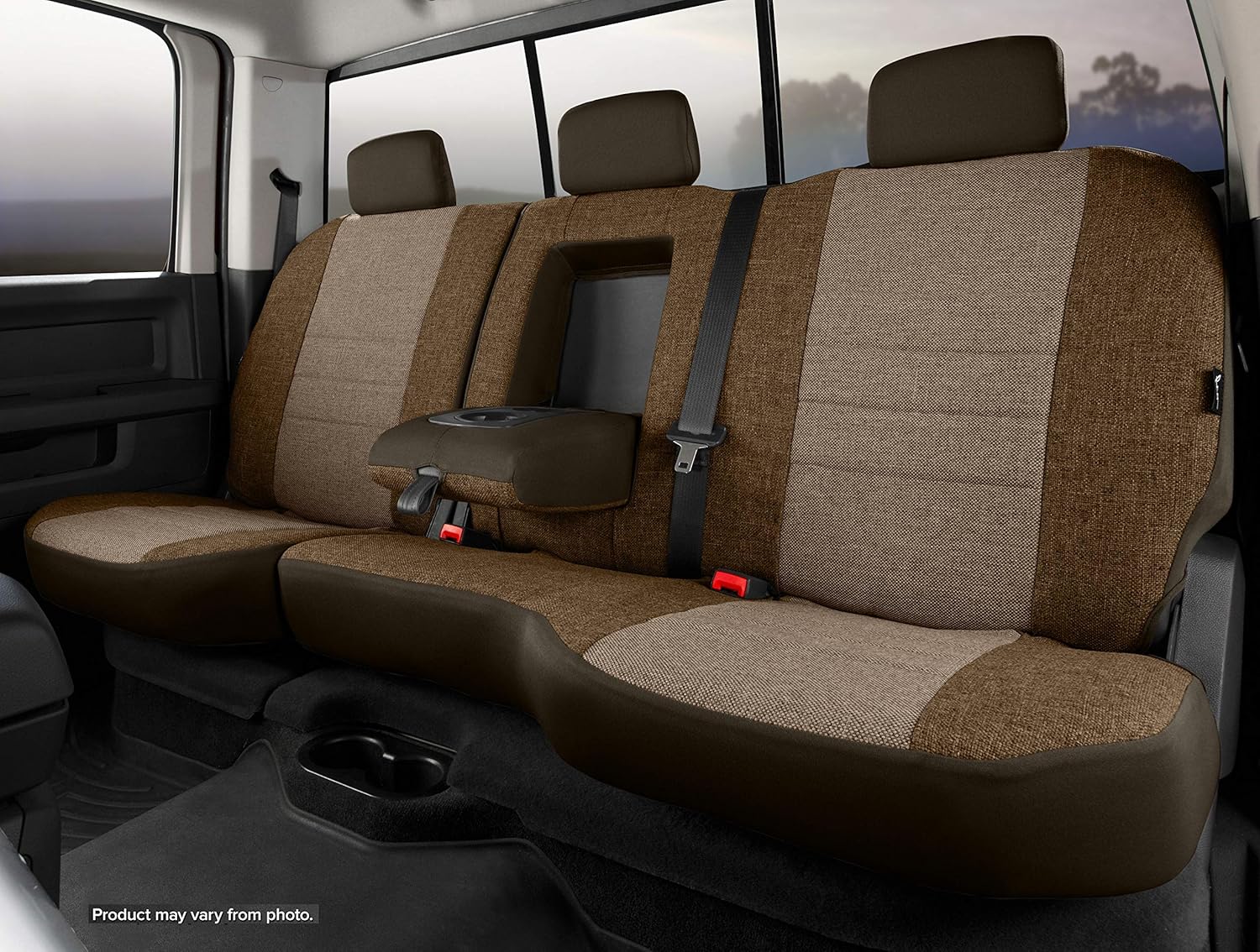 FIA OE32-50 TAUPE Custom Fit Rear Seat Cover Split Seat 60/40 - Tweed (Taupe)