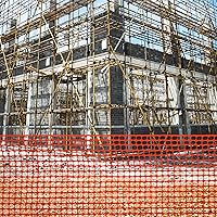 Vista 7 de Houseables Valla de malla de plástico, red de barrera de construcción, naranja, 4'x100' pies, 1 rollo, cercado de jardín, envoltura de cercas, sobre