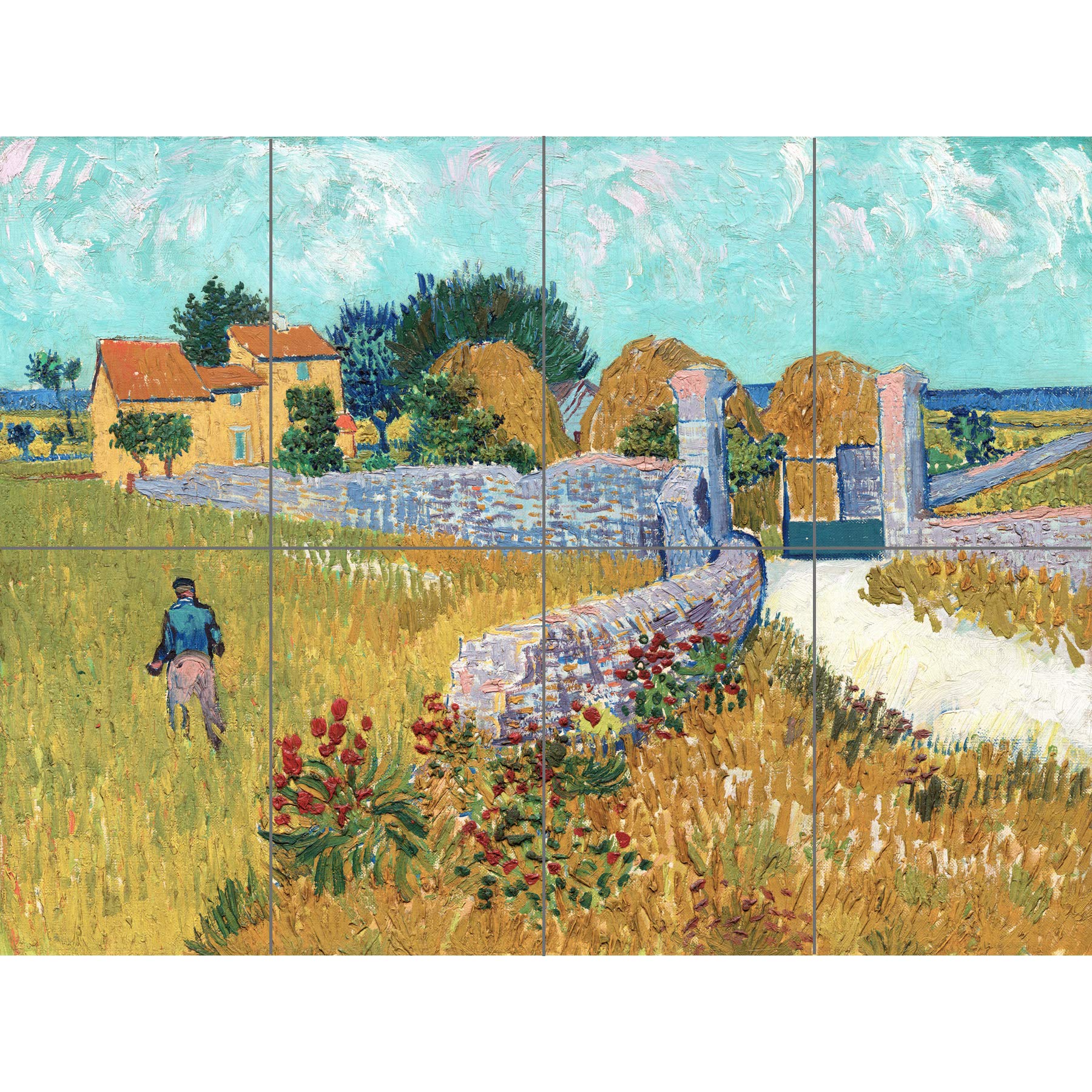 Artery8 Van Gogh Farmhouse Provence 1888 Painting XL Giant Panel Poster (8 Sections)