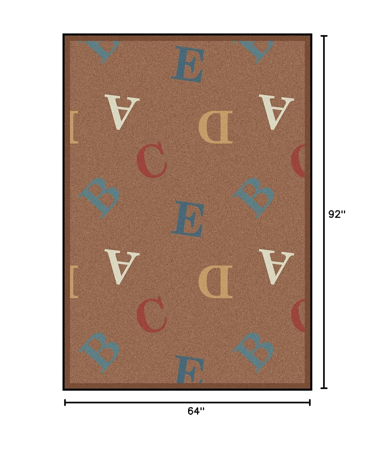 Joy Carpets Playful Patterns Love Letters Area Rug, Antique