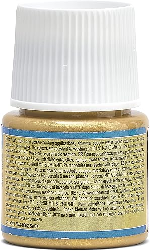 Miniatura 3 de Pebeo Setacolor - Pintura opaca para tela, botella de 1.5 fl oz, color dorado brillante