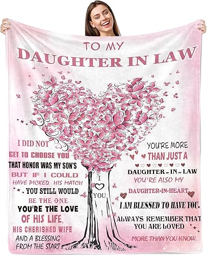 Regalos para nuera de suegra, Navidad, Día de la Madre, cumpleaños, boda, futuro, regalos para nuera, manta de 60 x 50 pulgadas