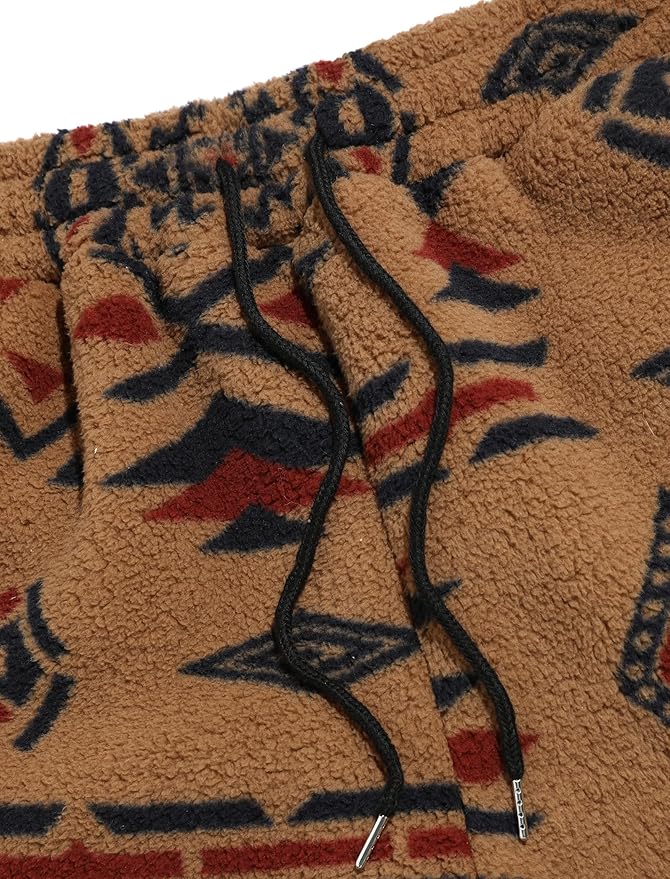 ZAFUL Mens Plush Fleece Pajama Pants Winter Cozy Flannel Feet Trouser with Pockets Microfleece Soft Sleep Lounge Bottoms