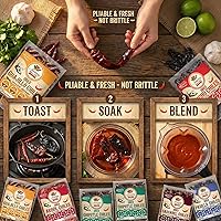 Vista 3 de Dried Peppers 6 Pack Bundle - Ancho, Guajillo, Pasilla, Arbol, Chipotle, Cascabel (24oz Total). By Amazing Chiles & Spices
