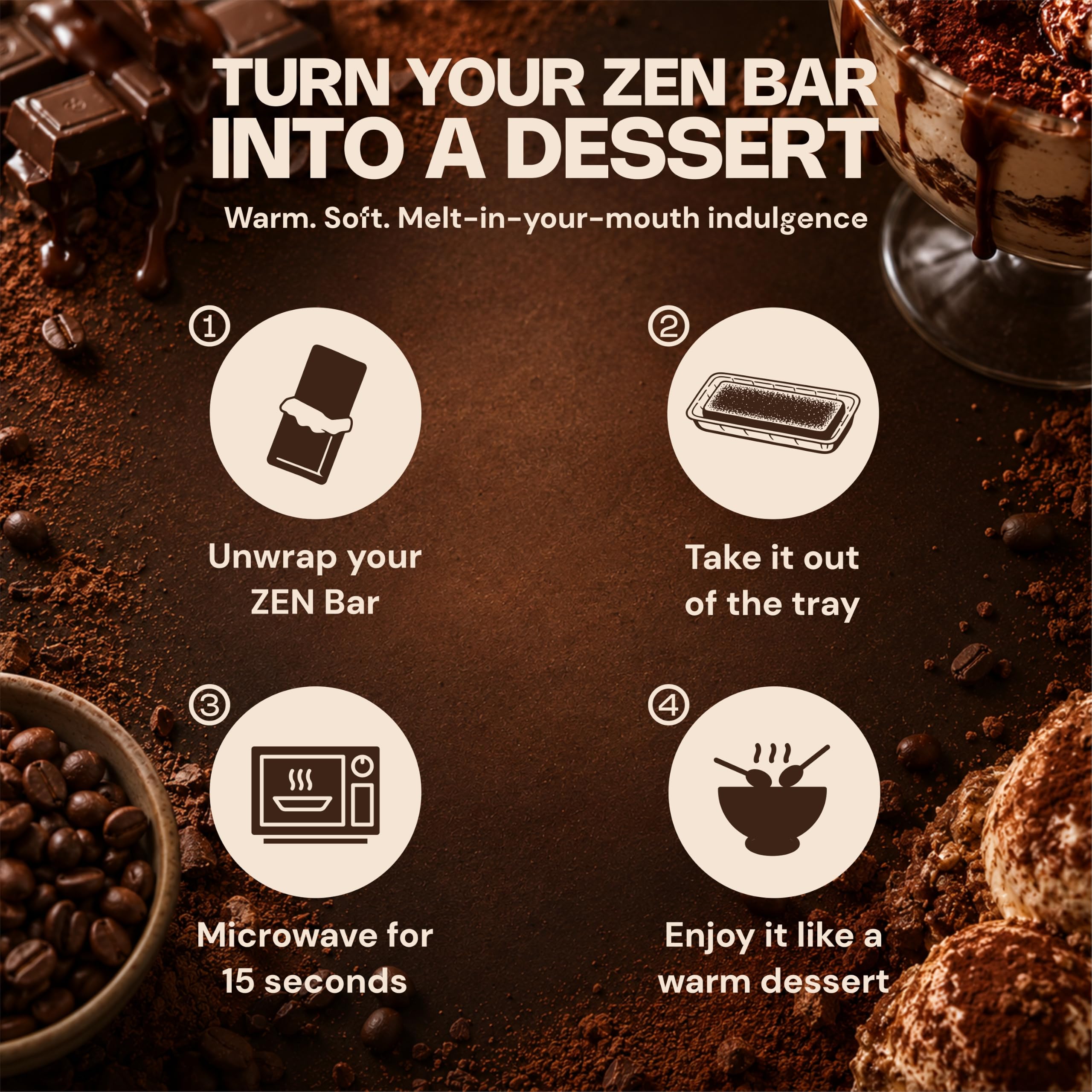 ZEN Protein Dessert Bar Choco Temptation Pack of 6 (50g Each) | 15g Protein, 13 gram Fiber, 200 Calories, 6g Net Carbs | No Added Sugar | No Palm Oil | Healthy Snack — Amazon image 6