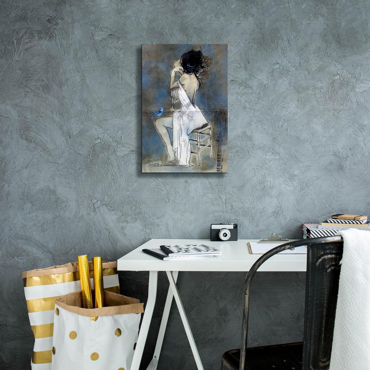 Epic Graffiti 'Blue Melody' by Loui Jover Canvas Wall Art, 12" x 18"