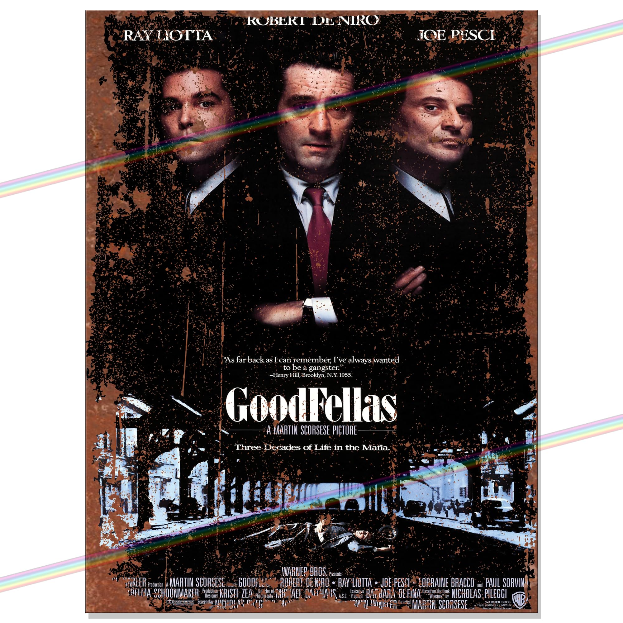 Goodfellas Movie Metal Sign | Retro Vintage Reproduction Tin Memorabilia for Man Cave, Bar, Garage, Kitchen | 20cm x 15cm