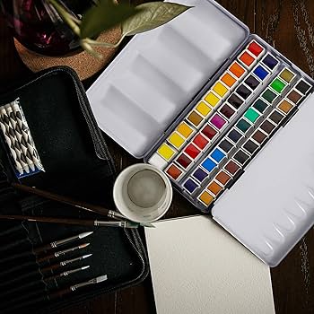 Amazon.co.jp: Sennelier セヌリエ 透明水彩絵具 HP48色セット