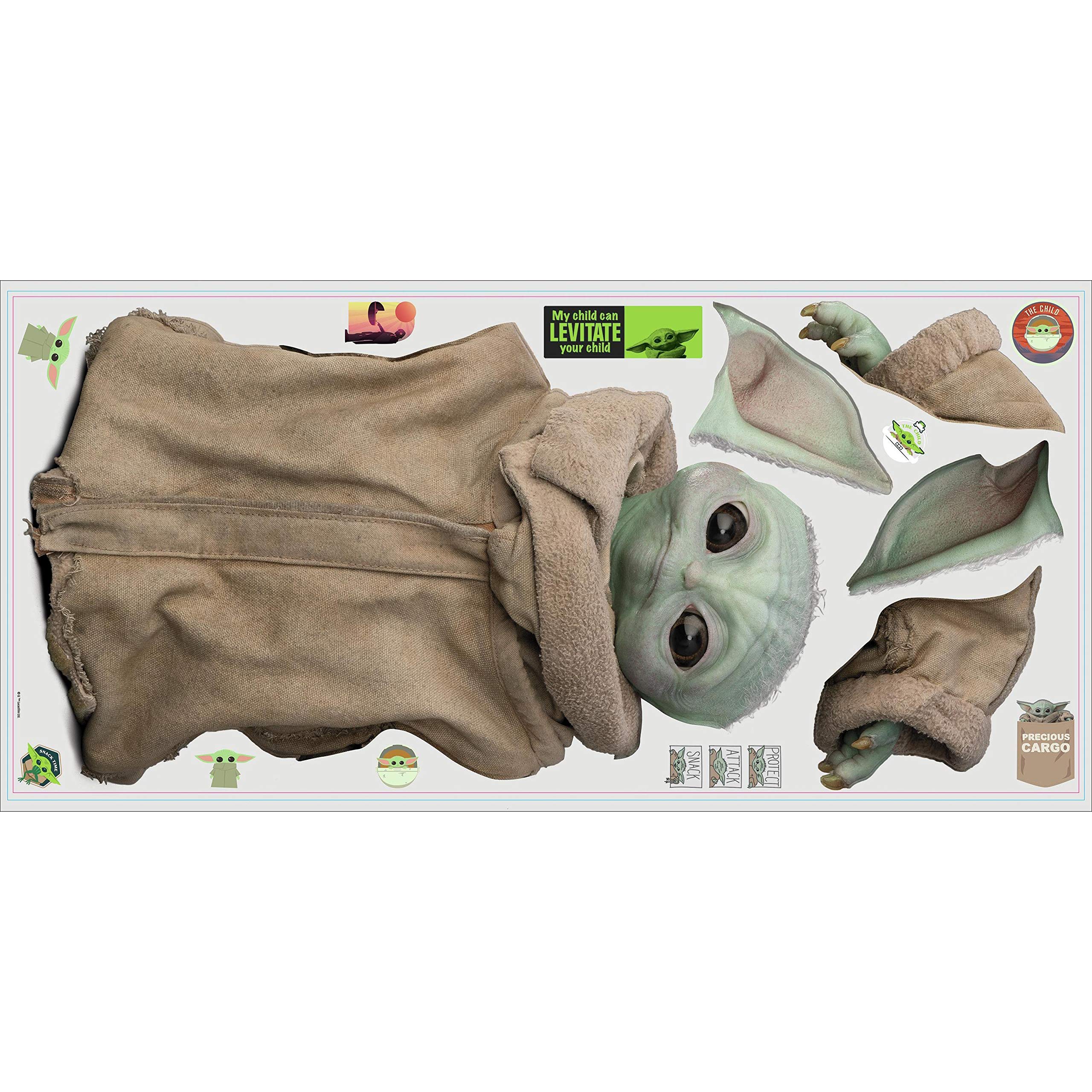 RoomMates RMK4456GM The Mandalorian: Baby Yoda Grogu, Green, Tan, 60.2 cm. 77.2 cm - Image 3
