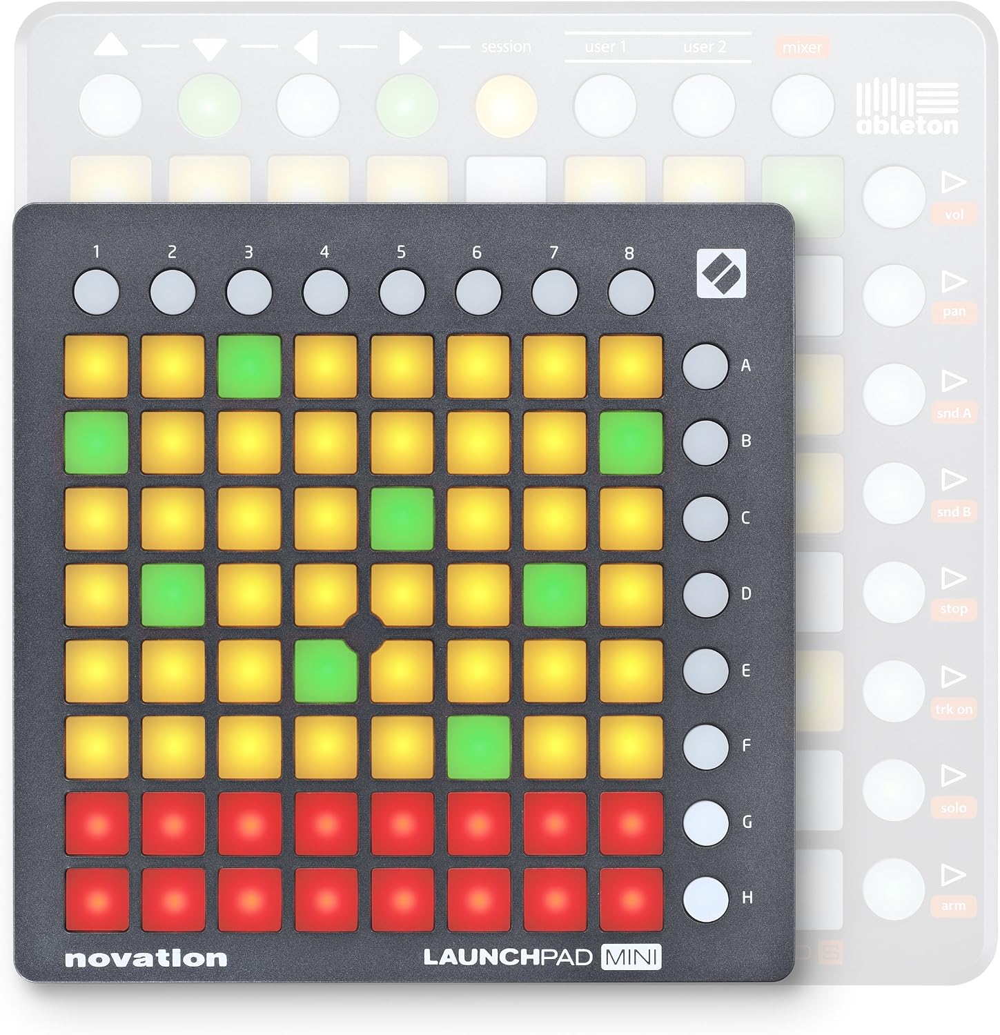 Novation Launchpad Mini USB Midi Controller for Performing and Producing Music with iPad, Mac and PC