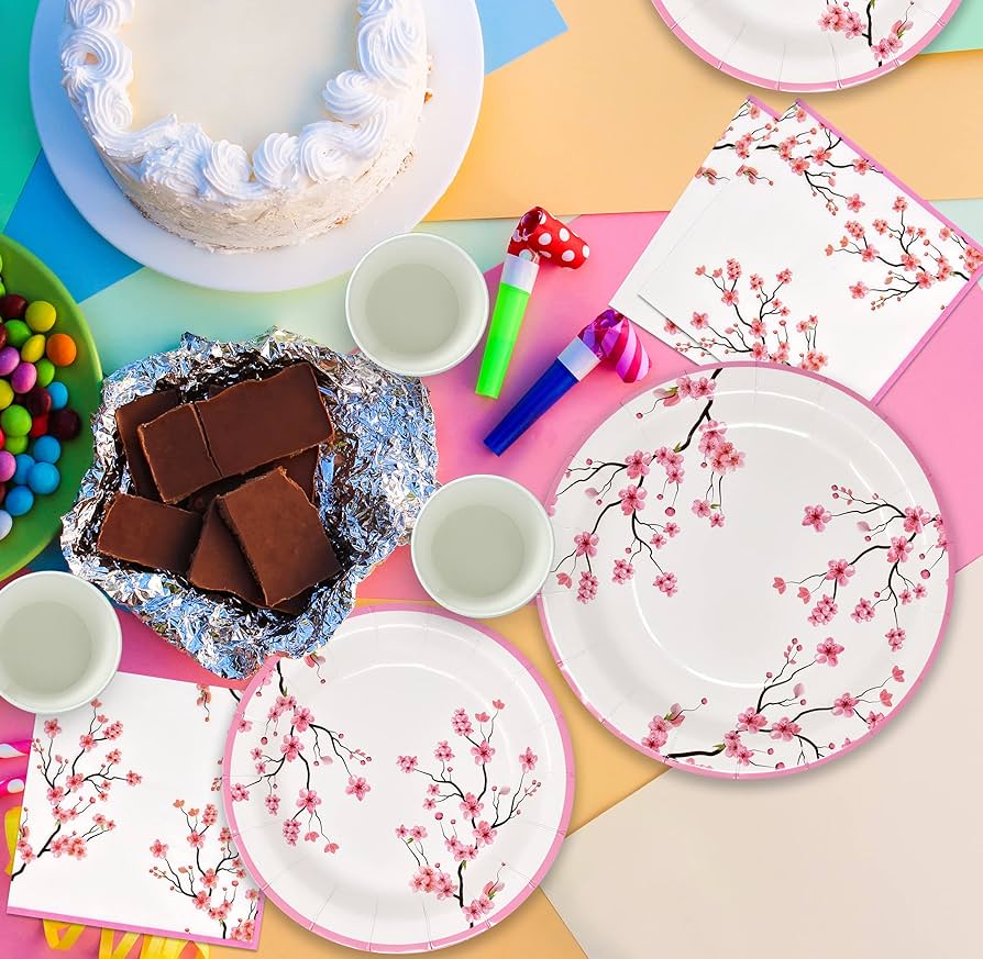 Amazon.co.jp: 花柄 桜 パーティー用品 使い捨て食器セット 24枚 9 Amazon.co.jp: 花柄 桜 パーティー用品 使い捨て食器セット 24枚 9
