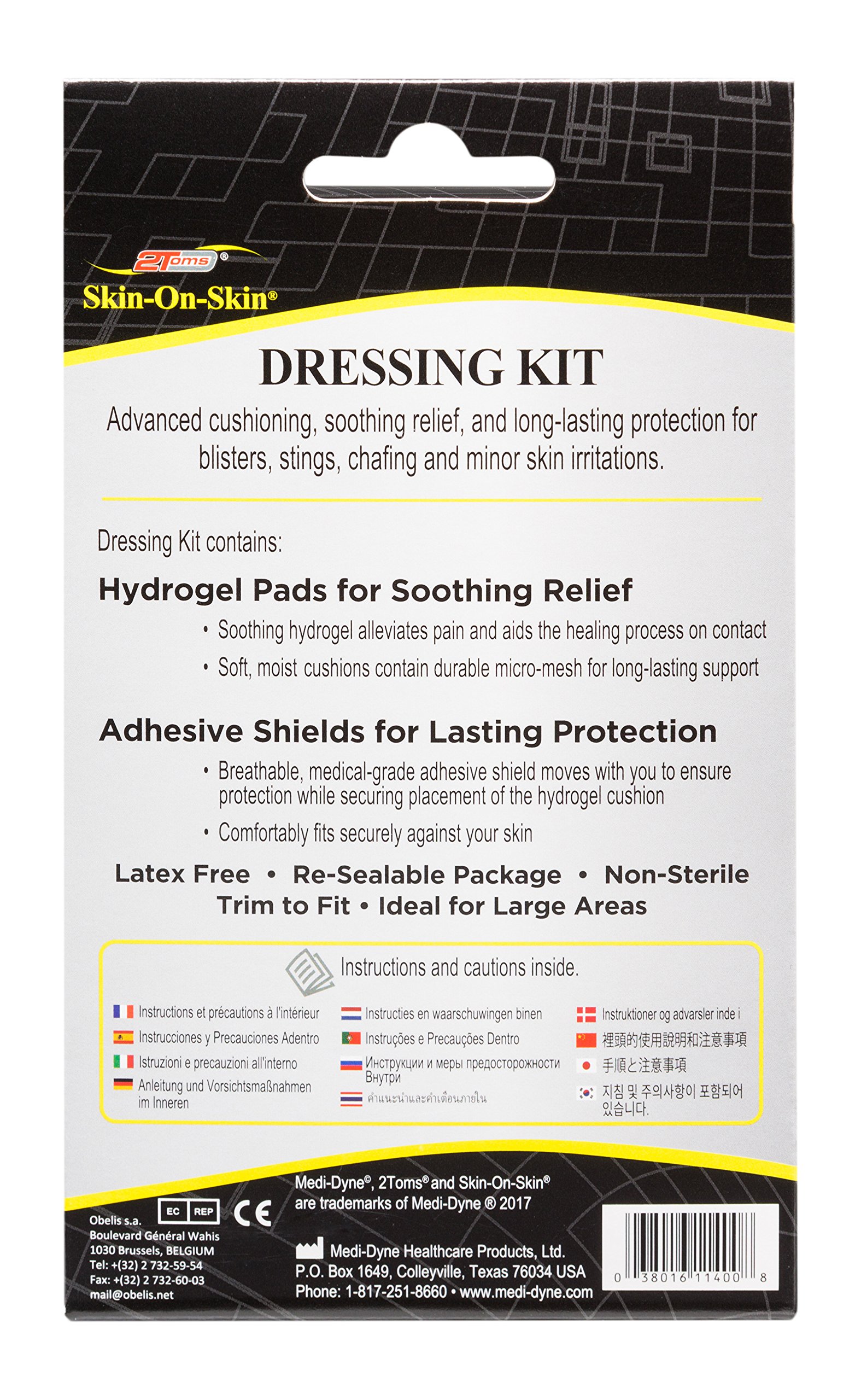 Buy 2Toms SkinonSkin Dressing Kit, Medical Grade Adhesive Bandages