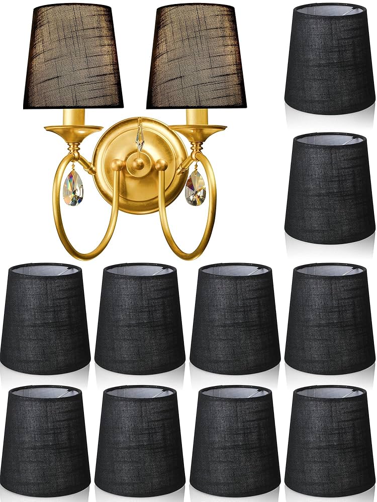 Set of 10 Small Lamp Shade Chandelier Lamp Shades, 4 x 5 x 5