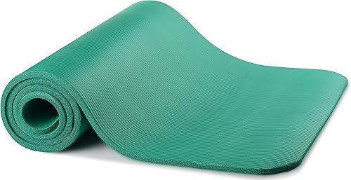 Miniatura 3 de Signature Fitness Esterilla de yoga multiusos de 12 pulgada, extra gruesa, de alta densidad, antidesgarros, con correa de transporte con bloques de