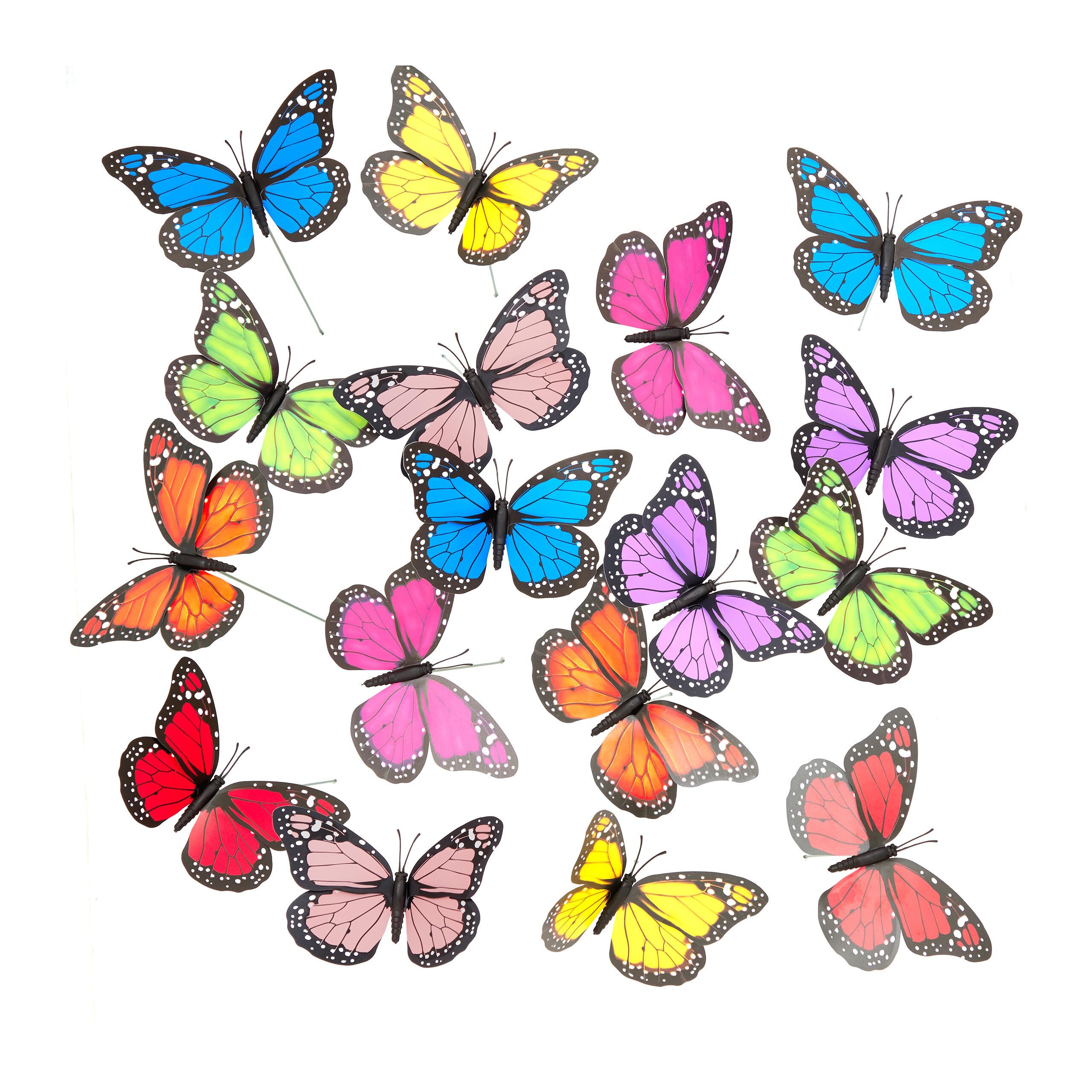 Piquet décoratif pour le jardin en lot de 48 pièces multicolores de hauteur 31 cm