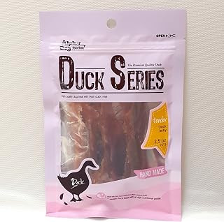 Dog Jerky Treats, Soft, Chewy, Healthy, Delicious, Duck, Chicken, and Fish Series (Tender Duck Jerky Slices, 1.5oz (Pack of 10))