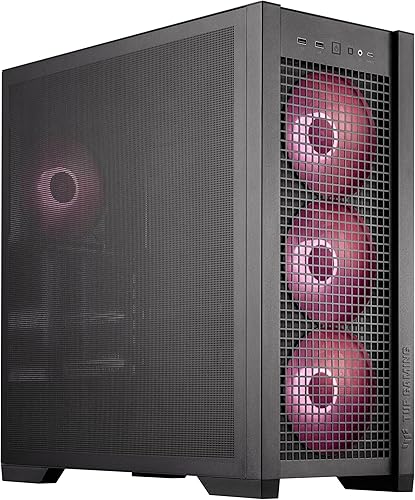 Miniatura 18 de ASUS TUF Gaming GT302 ARGB ATX Mid-Tower PC Case Cuatro ventiladores ARGB de 5.512 x 1.102 in para alto flujo de aire y presión estática, panel