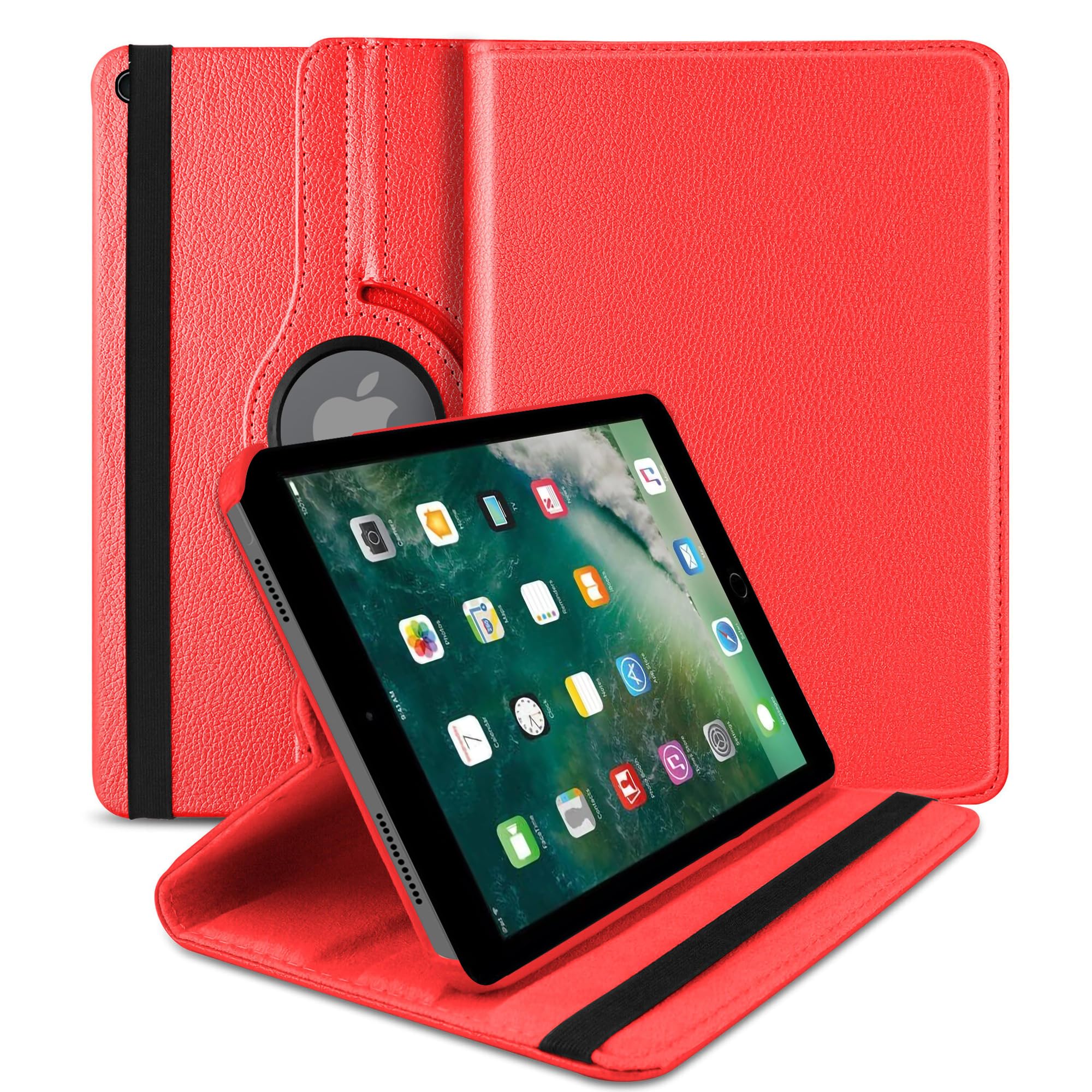 TGK Rotating Cover for iPad 9.7 inch Cover, iPad 5th Generation 2017 Model A1822 A1823 A1893 A1954 - Red 360 Degree Stand Magnetic Smart (Auto Sleep/Wake Function) Leather Flip Case (B071L885CW) Amazon Price History, Amazon Price Tracker