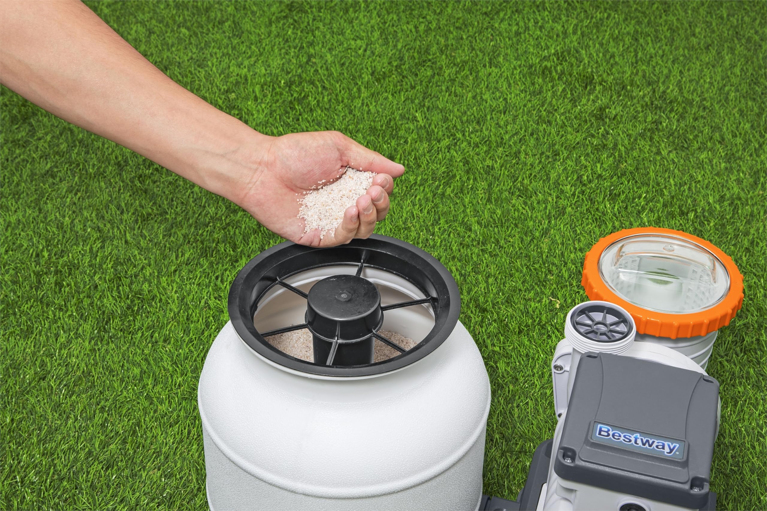 BESTWAY Depuradora de Arena Flowclear de 5.678 L/h 48x42x52,8 cm Blanco