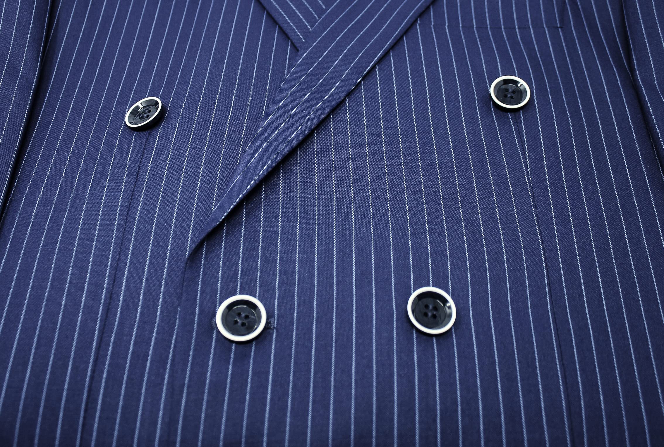 Abito Uomo Sartoriale Completo Vestito Doppiopetto gessato Elegante Formale Cerimonia