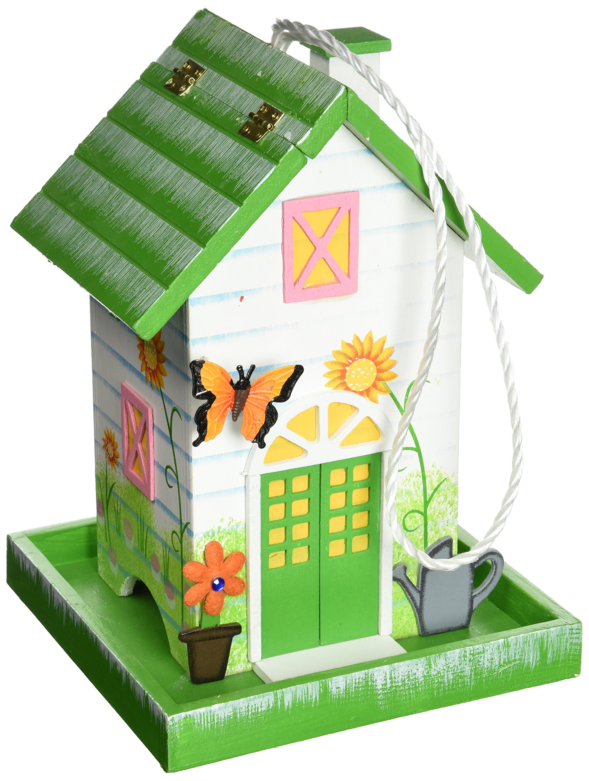 Home Bazaar HB-6008S-NV Butterfly Birdfeeder - Dark Green