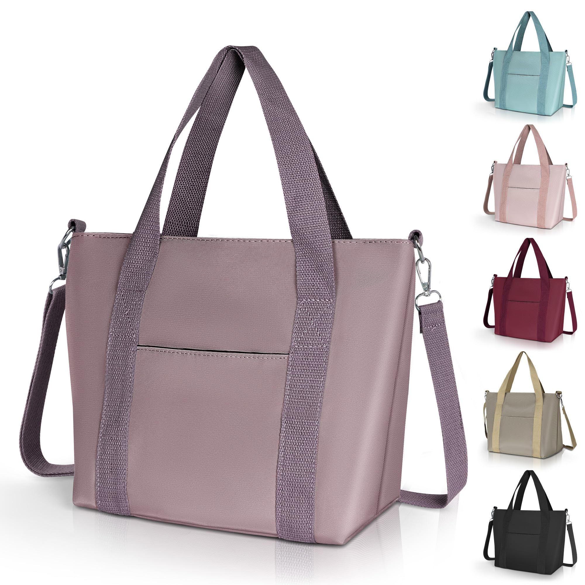 Geestock Small Tote Bag for Women with Zipper, Cute Casual Tote Purse Bag, Waterproof Top Handle Shoulder Crossbody Handbag