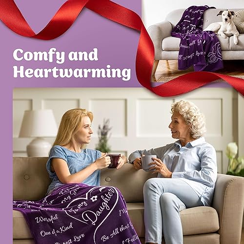 Miniatura 4 de Manta de regalo para hija de parte de mamá o papá, regalos de cumpleaños para hija adulta, regalo para hija madre de parte de mamá, regalos para mi