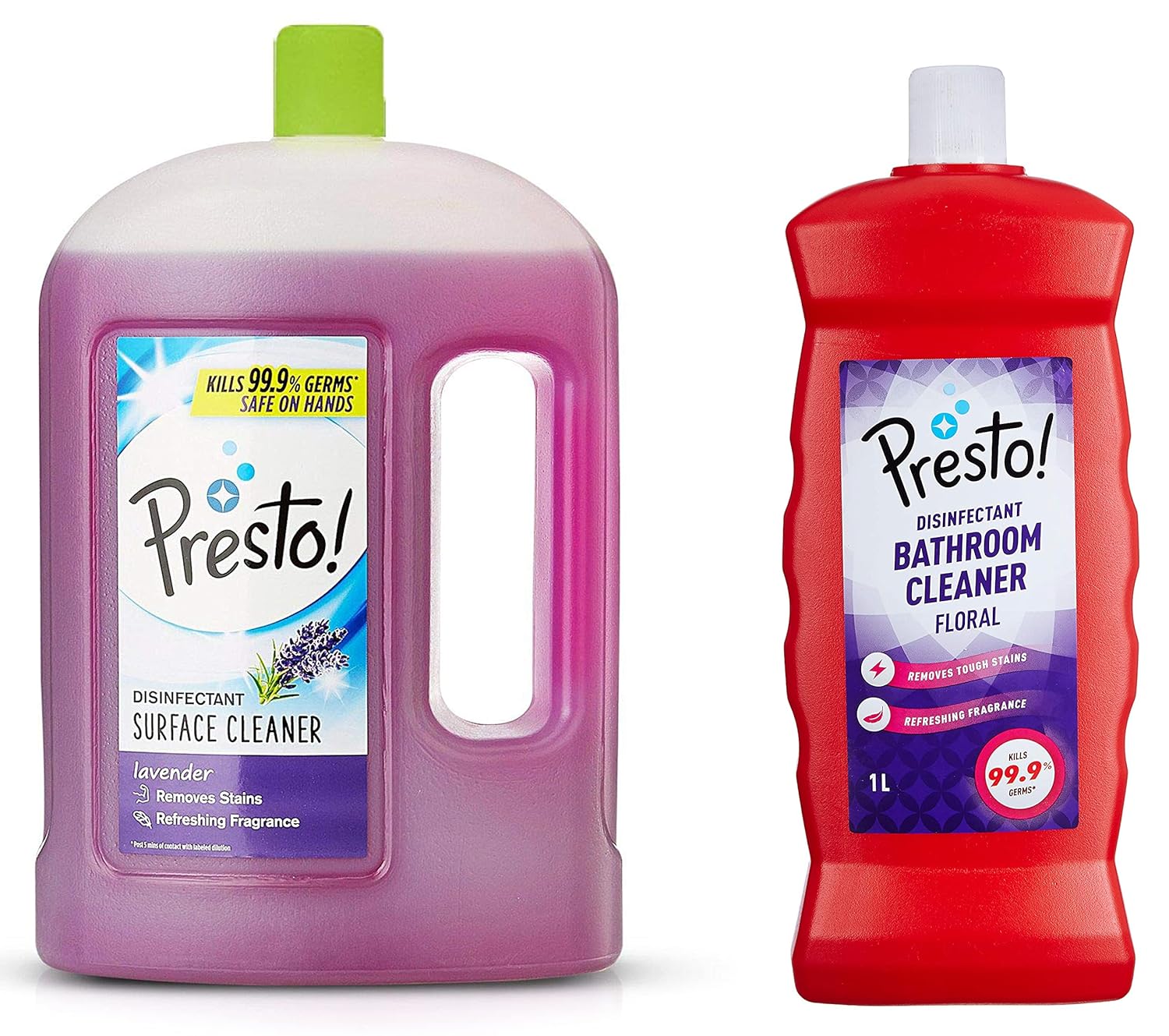 Presto! Disinfectant Surface/Floor Cleaner 2 L (Lavender) & Bathroom