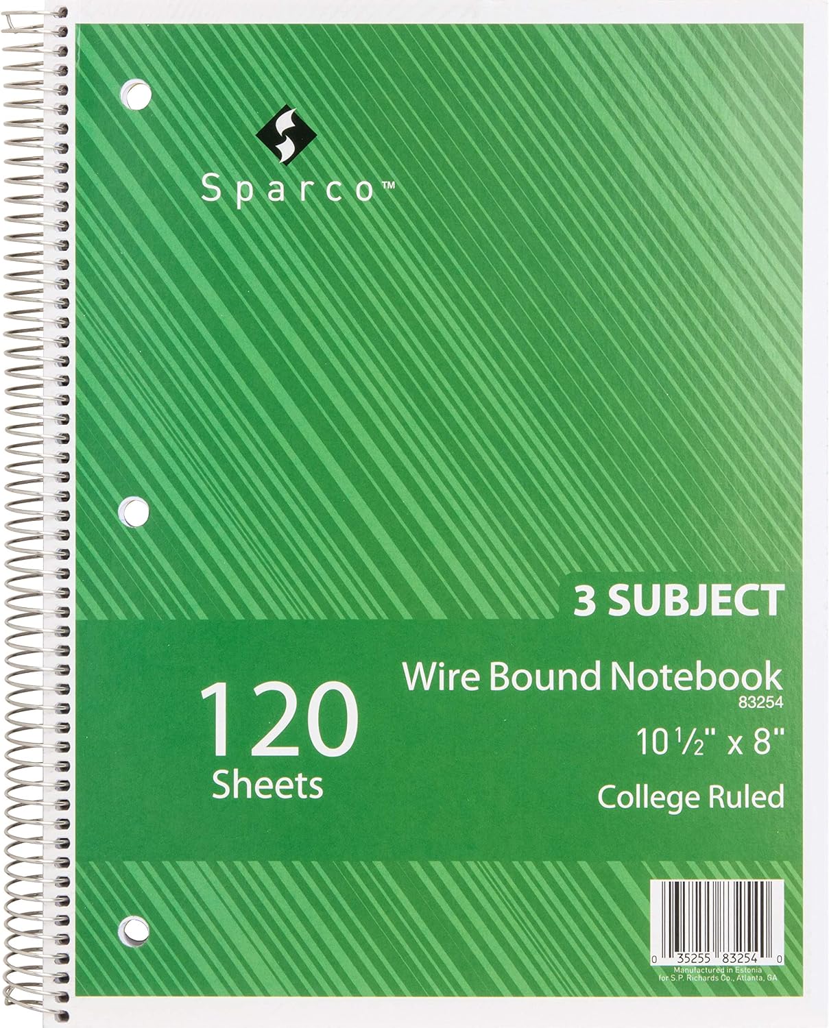 Sparco Wire Bound College Ruled Notebook