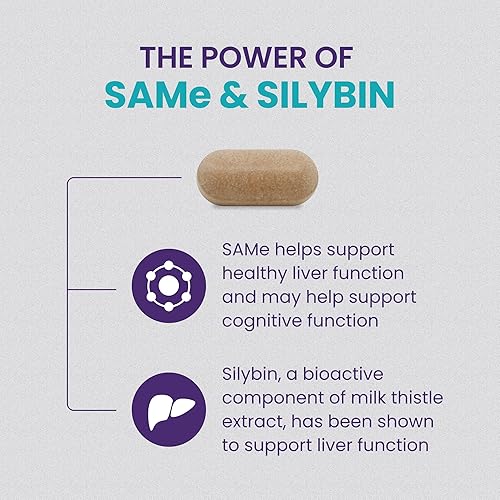 Miniatura 5 de Nutramax Laboratories Denamarin Suplemento de salud hepática para perros medianos - Con S-adenosilmetionina (SAMe) y silibina, 30 tabletas