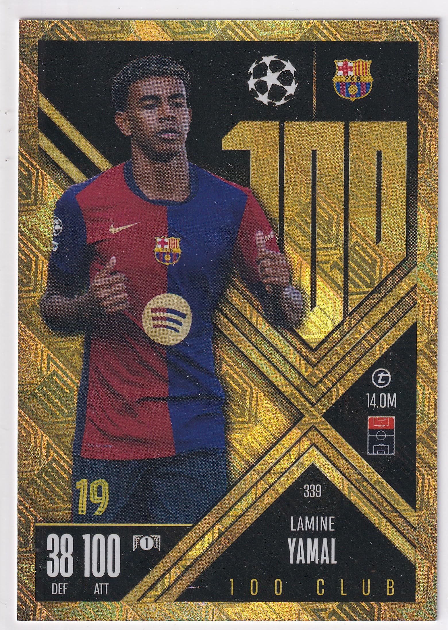 Match Attax Extra 2024 2025 100 Club Trading Card(s) You Select (Lamine Yamal 339)