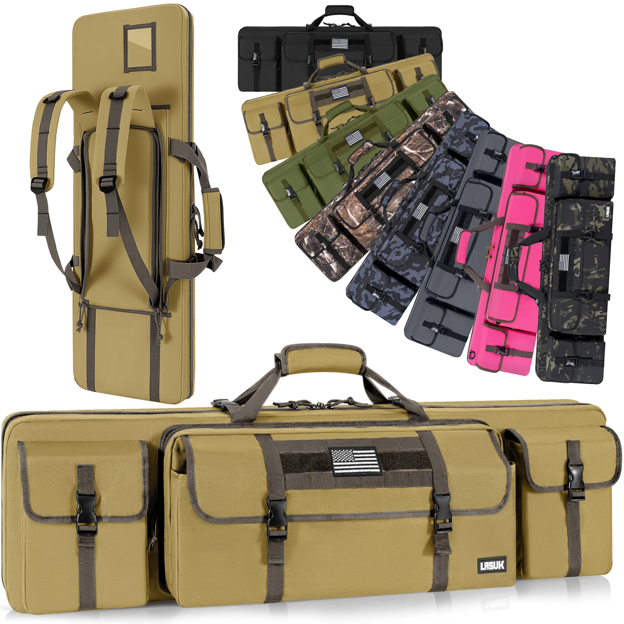 Double Rifle Case Soft Gun Bag 26/28/32/36/42/46/48/51/55"
