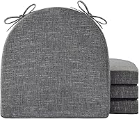 Vista 21 de IPYNBAP Cojines para sillas de comedor con lazos y funda extraíble, cojines para sillas de comedor y cocina con parte inferior antideslizante