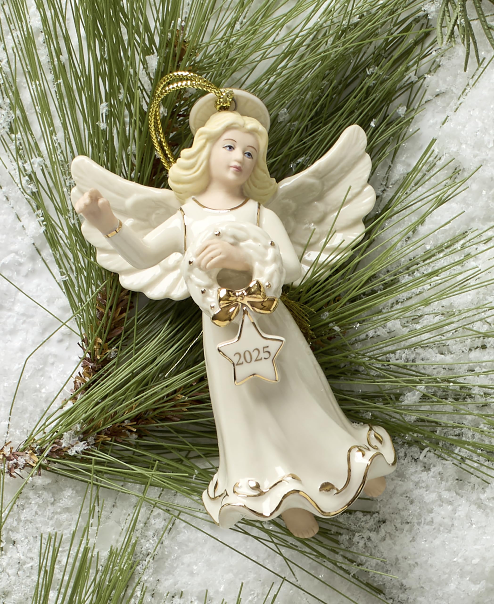   2025 クリスマスモビール Amazon.com: Lenox 897123 2025 Heavenly Angel Ornament, Christmas