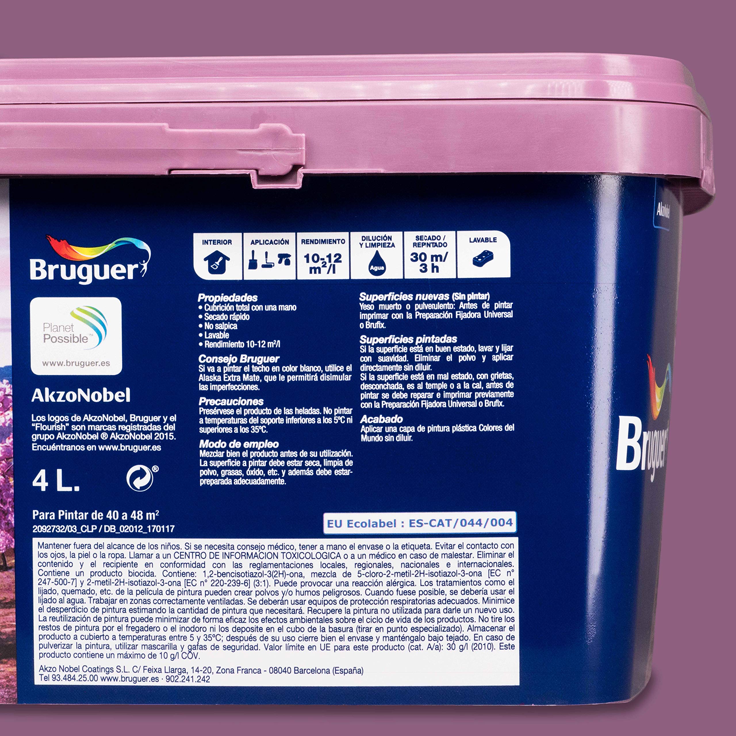 Bruguer Colores del Mundo Pintura para paredes monocapa Japón Violeta Natural 4 L