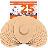 FixiC Freestyle Adhesive Patches 25 PCS – Good for Libre 1, 2, 3 & Plus – G7 & Stelo – Guardian – Waterproof Adhesive Patches – Libre Adhesive Covers – Pre-Cut – Best Fixation for Your Sensor! (Tan)