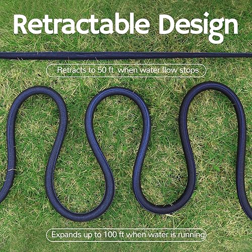 Miniatura 3 de Airthereal Manguera de jardín expandible de 100 pies, resistente, ligera, con diseño retráctil, flexible, resistente a la intemperie y resistente al