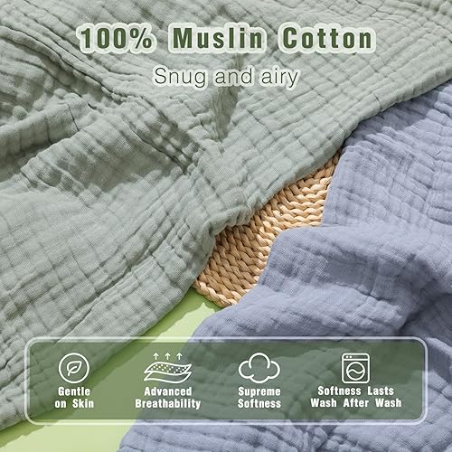 Miniatura 2 de Toallas de bebé con capucha para recién nacido, paquete de 2 toallas de baño 100% algodón de 32 x 32 pulgadas con capucha para bebés, bebés, niños