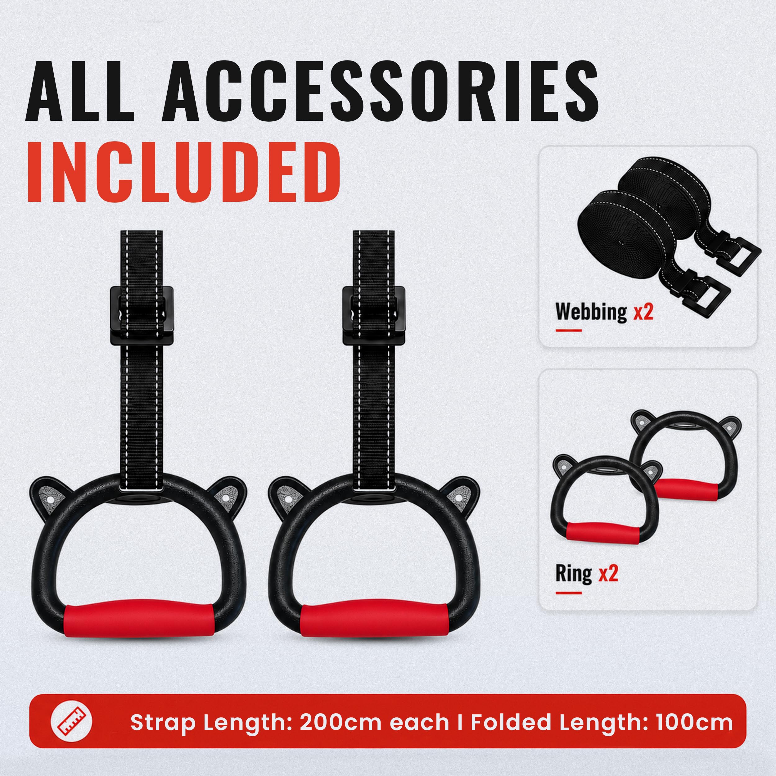 Slovic Gymnastics Rings for Kids - Build Strength! -5