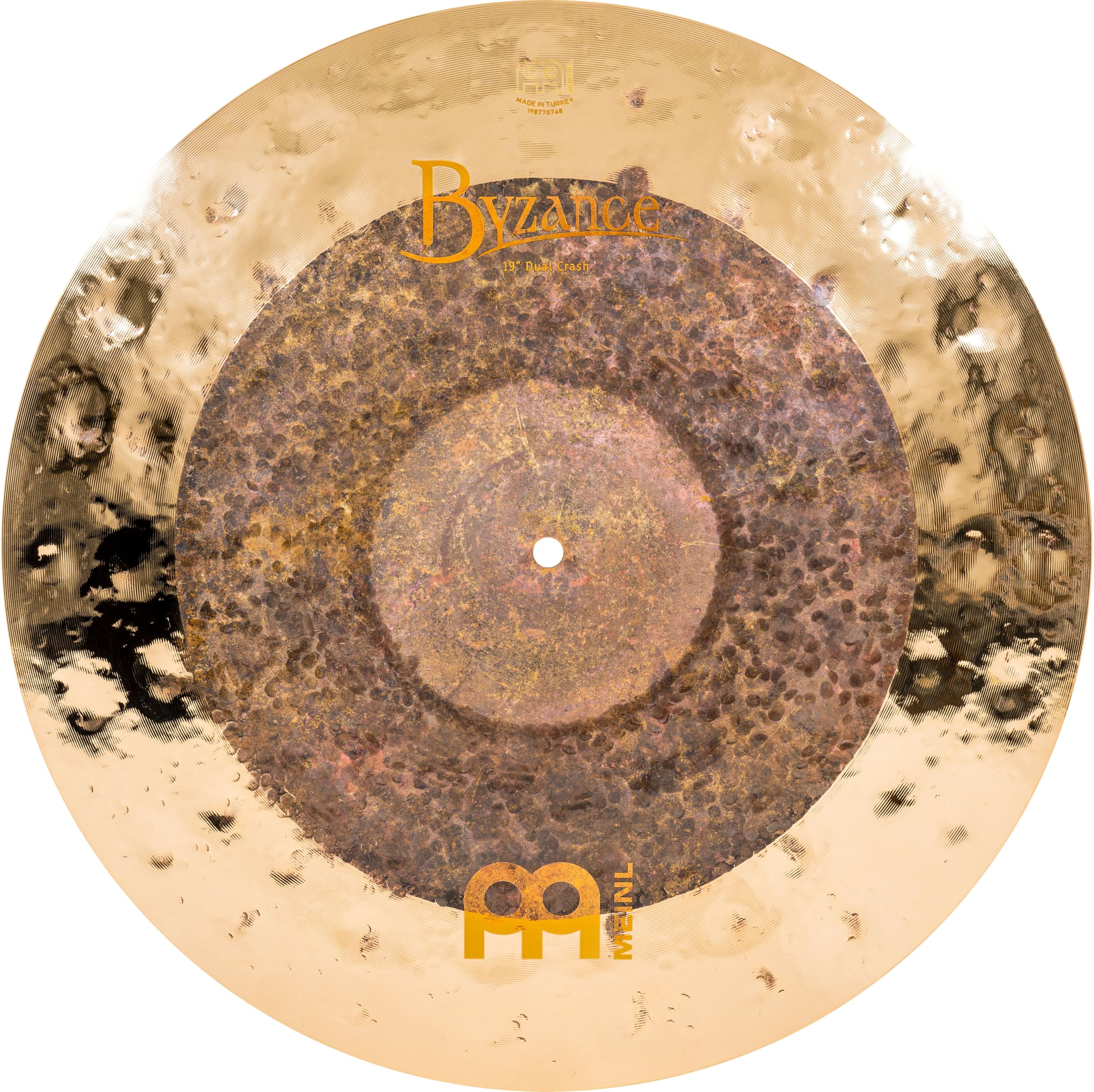 Meinl Cymbals Byzance Dual Cymbale Crash 19 pouces (48,26cm) pour Batterie - Bronze B20, Finition Brute et Brillante (B19DUC)