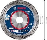 Bosch 1x Expert HardCeramic Diamanttrennscheiben (für Harte Fliesen, Harter Stein, Ø 125 mm, Professional Zubehör Kleiner Winkelschleifer) - 3