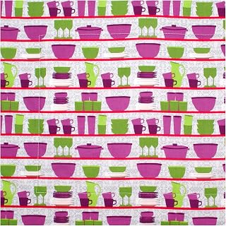 Dish Drying Mat - Coffee Station Mat - Pet Placemat - Appliance Mat - Kitchen Mat - Green and Purple Retro Dishes on Gray - 16 x 20 Inches - Handmade by Green Acorn Kitchen
