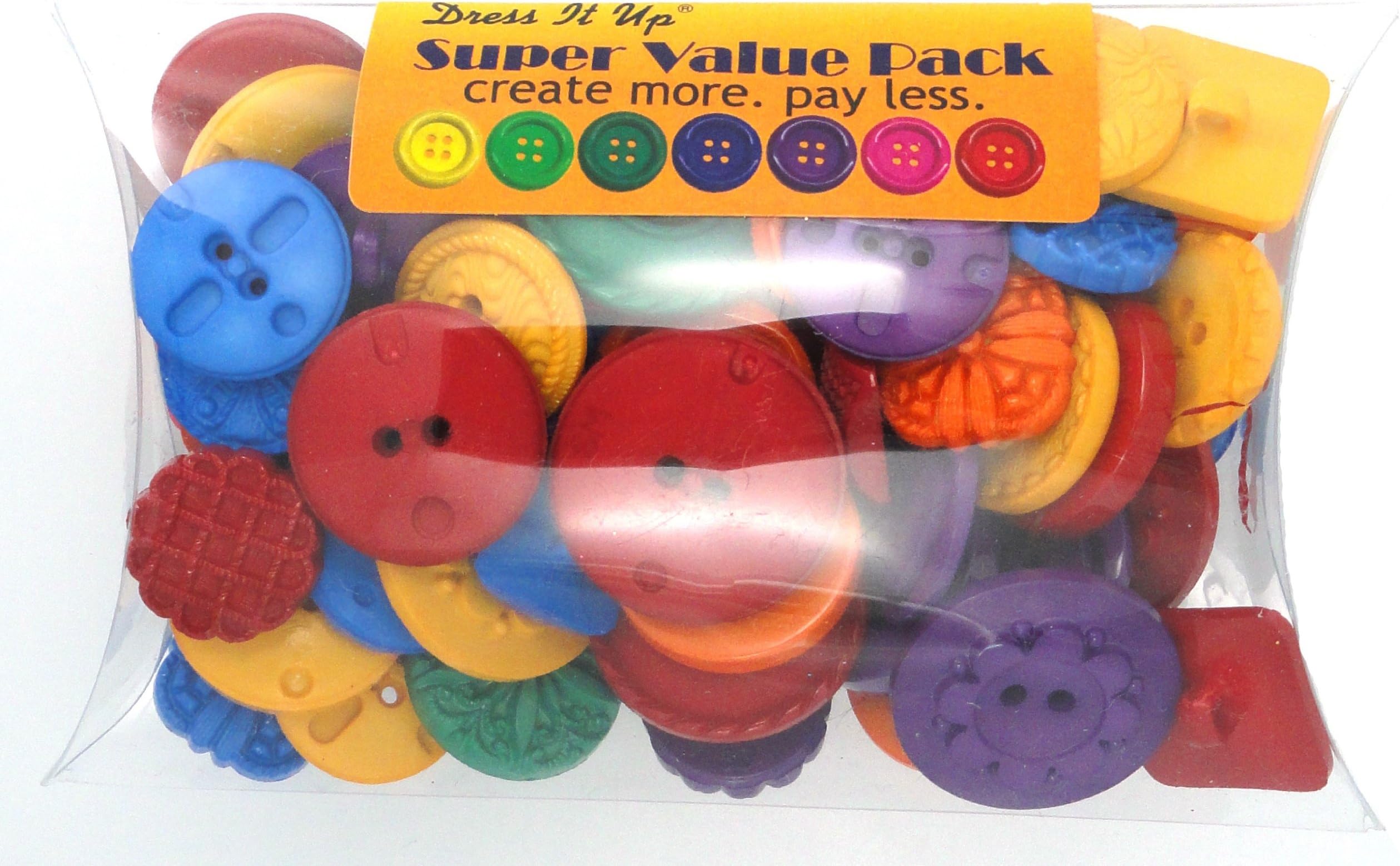 Dress IT UP 5027 FINGERPAINT Button Grab Bag