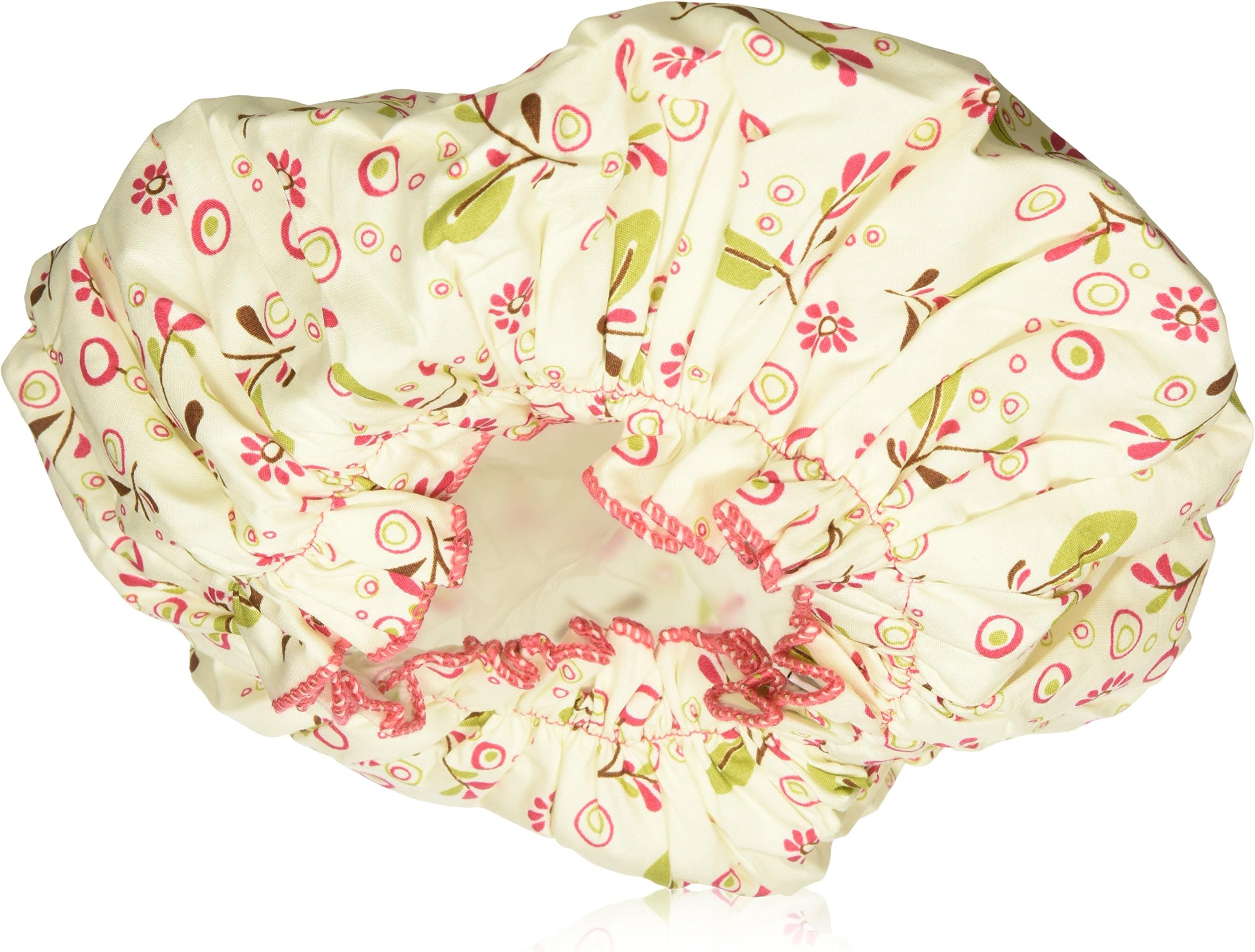 Bath Accessories Bouffant Shower Cap, Olive Vines