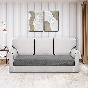 Easy-Going 100% Waterproof Dog Bed Cover Reversible Leak Proof Couch Cover Washable Sofa Cover Furniture Protector Blanket for Pets Kids Children Dog Cat (30x53 Inch, Gray/Light Gray)