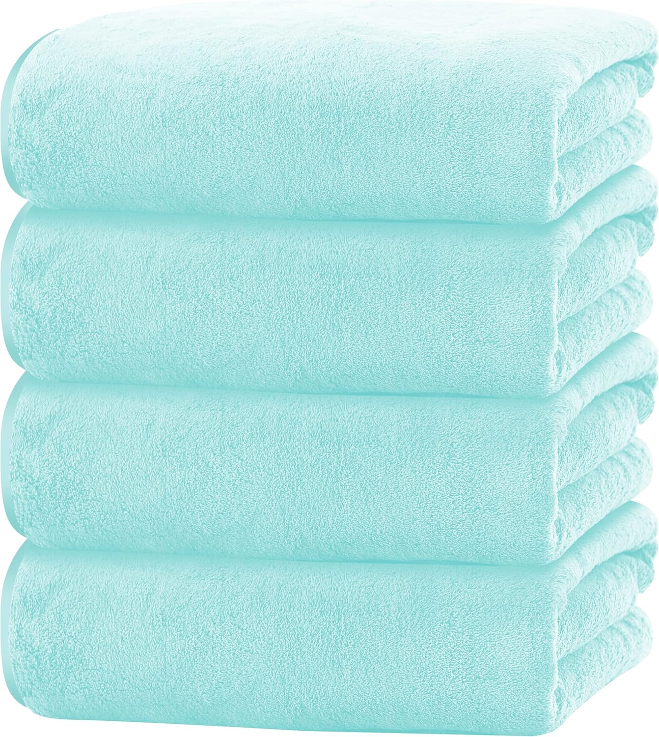 Cosy Family Microfiber 4 Pack Bath Towel Set, Lightweight and Quick Drying, Ultra Soft Highly Absorbent Towels for Bathroom, Gym, Hotel, Beach and Spa (Frozen Blue)