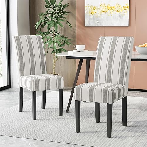 Miniatura 2 de Dining Chairs Set of 2, Table & Chair Sets, Desk Chair, Modern Upholstered Fabric Dining Room Chairs with Rubberwood Legs, Kitchen Chairs for Dining