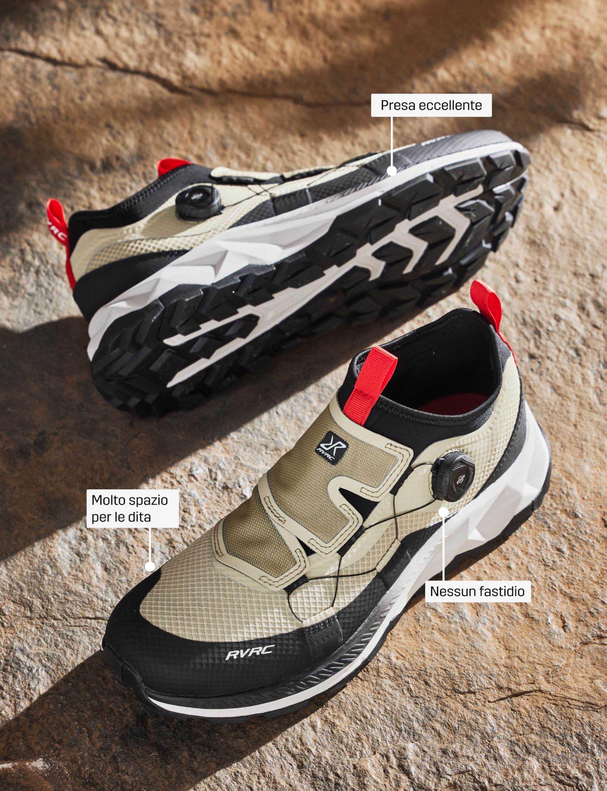RevolutionRace Ease Walking Shoes da Uomo, Scarpe da Trekking con Sistema Fitgo